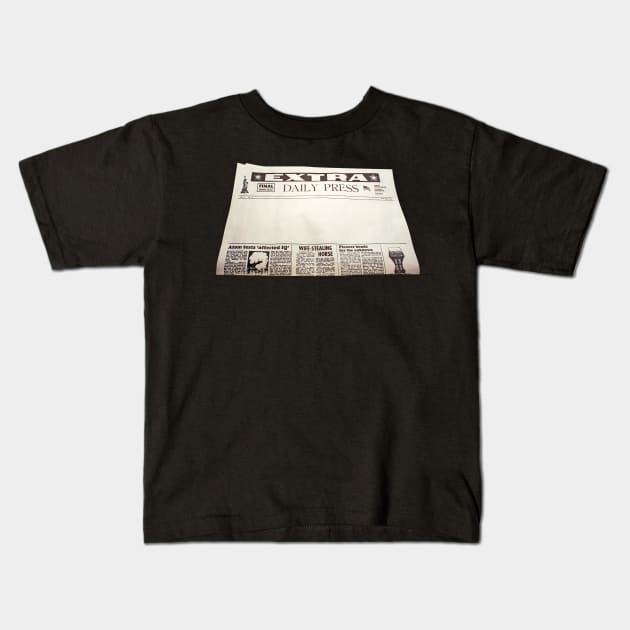 Daily News Paper Kids T-Shirt by holidaystore